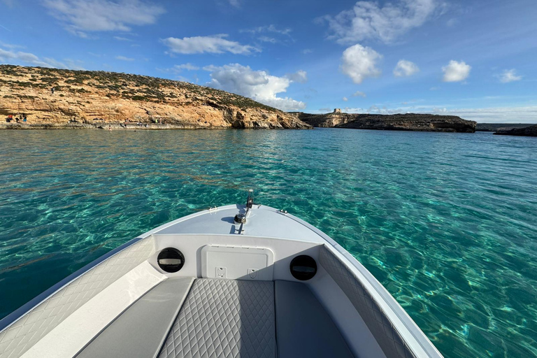 Malta: Private Boat Trip to Blue Lagoon & Crystal Lagoon 4 Hours