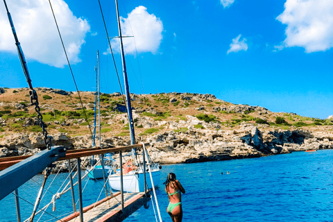 Rodas: crucero a la bahía de Quinn, Afandou y Kallithea con almuerzo