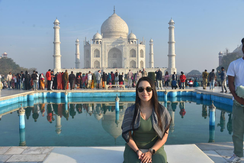 From Delhi: Taj Mahal & Agra Private Tour with 5* Meal From Delhi: Private Tour with A/C Car, Driver, Guide