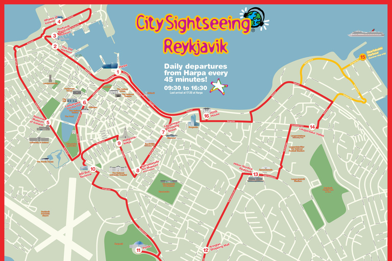 Reykjavik: City Sightseeing Hop-On Hop-Off Bus Tour de ônibus hop-on hop-offReykjavik: tour de ônibus hop-on hop-off de 24 horas