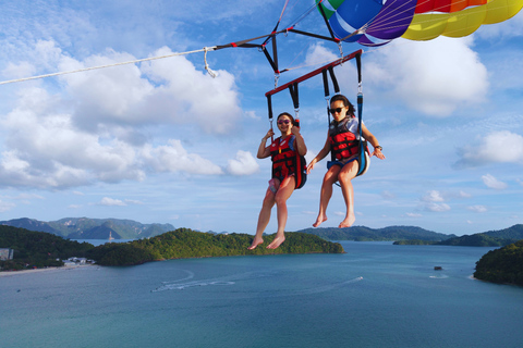 Soar Above Langkawi: Parasailing On Boat Parasailing On Boat SINGLE FLYER