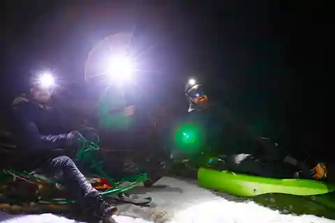 Dagali: Aventura nocturna de 1 hora en trineo de nieve