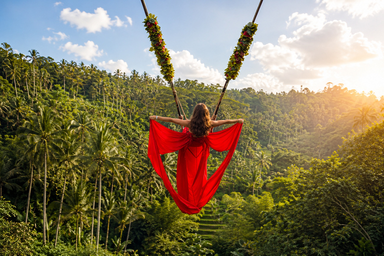 Ubud : Waterfalls, Tegalalang Rice Teracces, Bali Swing Tur Private Tour With Entry Ticket