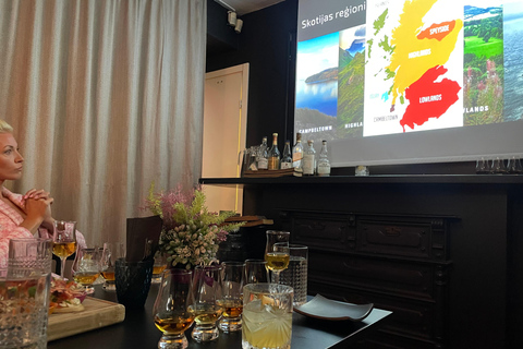 Masterclass de Whisky Premium y Deliciosos AperitivosRiga 2,5 horas Masterclass de Whisky y deliciosos aperitivos