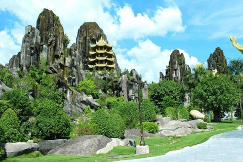 MONTAGNES DE MARBRE - MONTAGNE DES SINGES - GROTTE D&#039;AM PHU AU COUCHER DU SOLEILVisite partagée de l&#039;après-midi