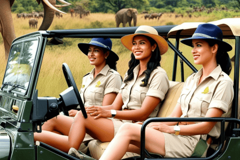 Safari por el Parque Ecológico de Habarana con Jeep y Entrada