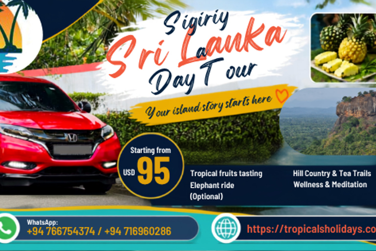 From Colombo: Sigiriya Rock Fortress Day Trip with Lunch