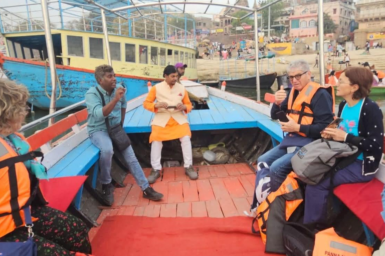 Varanasi: Sunrise Boat Ride w Traditional Meal Half Day Tour with a professional tour guide