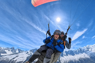Chamonix: Paraglidingvlucht tegenover de Mont Blanc