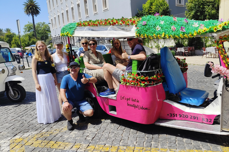 Lisbon: Private Tuk-Tuk Tour with Local Guide & Viewpoints Lisbon Highlights: Old Town & Belém Private + Pickup .