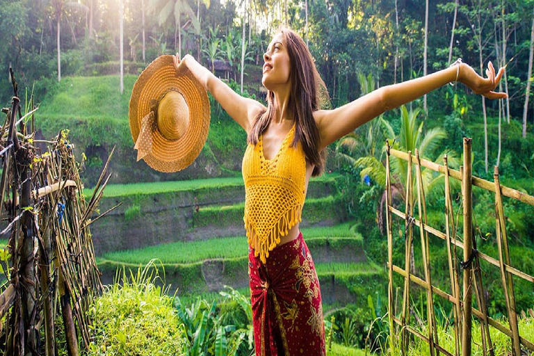 Ubud: Monkey Forest, Water Temple, Rice Terrace & Waterfall Ubud Full Day Tour 8-12 hours