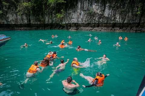 isola di phi phi : Barca lunga privata con snorkeling