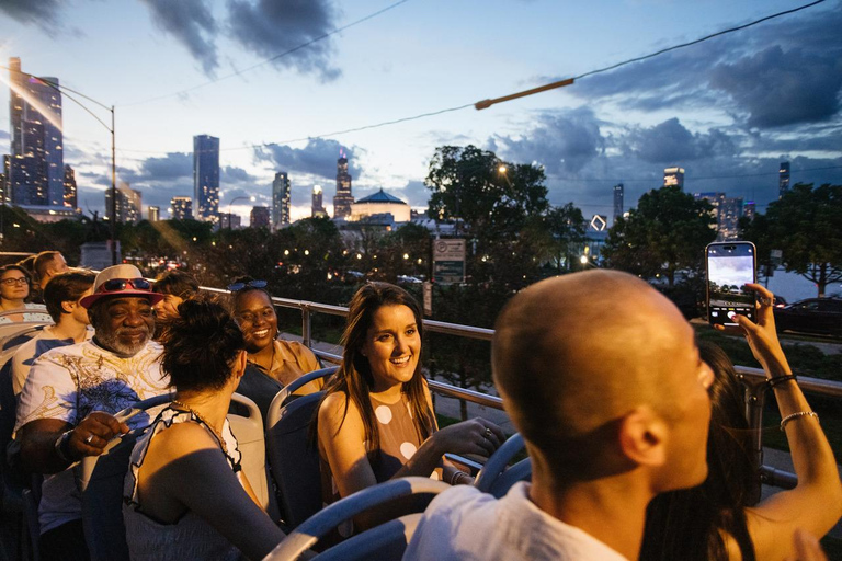 Chicago: Sunset Tour by Open-top Bus with Live Guide Panoramic Sunset Tour