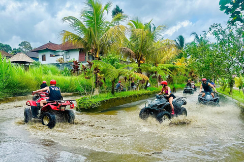 Ubud Quad Bike Tour with Waterfall, Long Tunnel, and Lunch Single Driver ( 1 ATV 1 person ) with Meeting Point Ubud