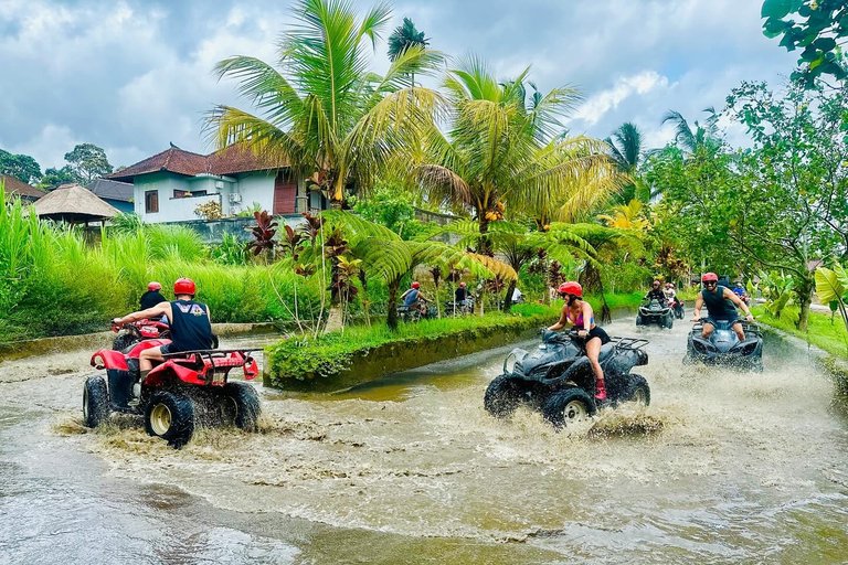 Ubud Quad Bike Tour with Waterfall, Long Tunnel, and Lunch Single Driver ( 1 ATV 1 person ) with Meeting Point Ubud