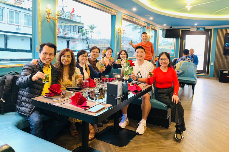 Hanói: Viagem de 1 dia à Baía de Ha Long - Cruzeiro de luxo AmethystCruzeiro de dia inteiro na Baía de Halong com Ametista (todos os destinos)