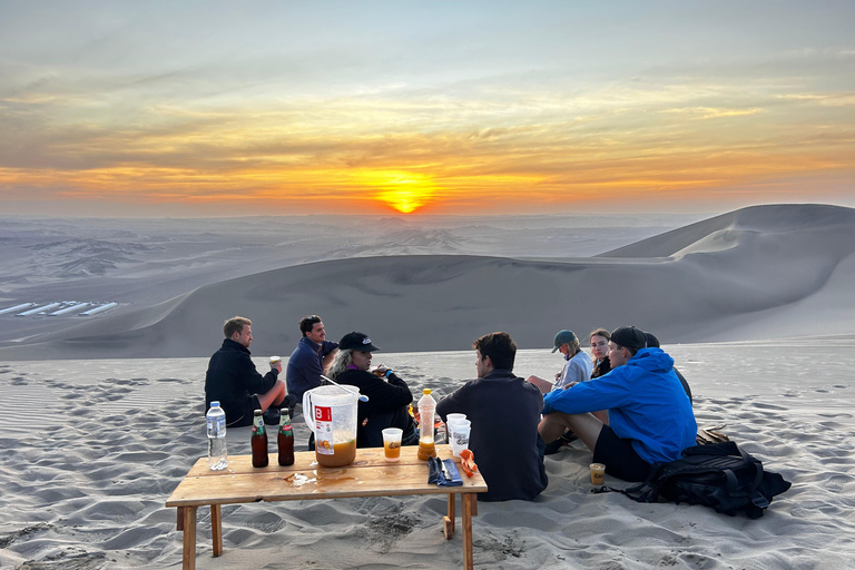 Huacachina: Sandboarding, Sunset, Picnic, Drinks, and Party in the Dunes Huacachina: Desert Escape, Sunset Picnic, Drinks, & After Party