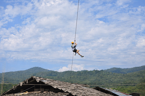 Chiang Mai: Jungle Zipline, River Bamboo Raft with Pickup