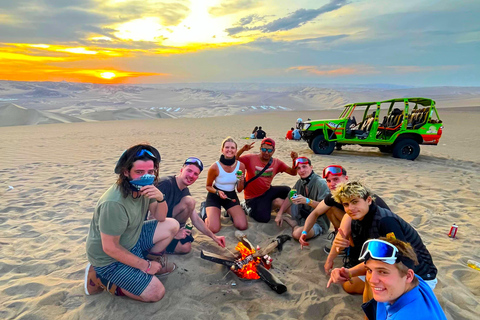 Huacachina Ica: Sandboard Adventure with Bonfire & Cocktails
