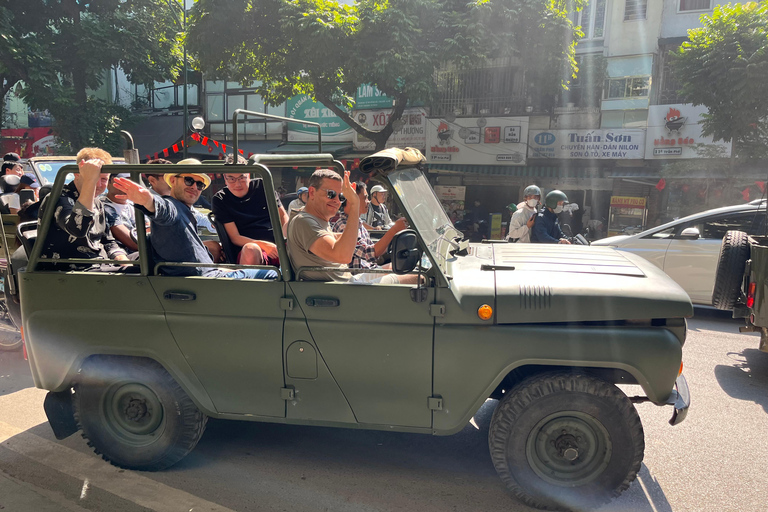 Hanoi Highlights, Train St & Hidden Gems Jeep Discovery Tour Jeep Food Tour: City highlights & Foods.