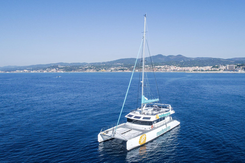 Malaga: Catamaran Sailing Trip with Sunset Option Sunset with Glass of Cava