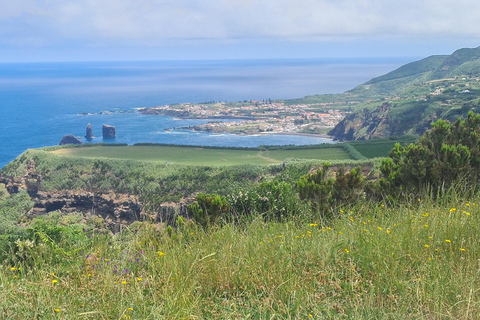 West coast: Sete Cidades lake and pineapple production