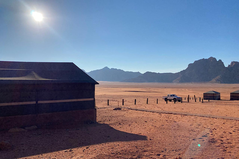 Explore Wadi Rum: Jeep Tour, Bed and Breakfast, and Dinner Explore Wadi Rum: Jeep Tour, Bed and Breakfast, and Dinner