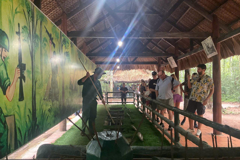 HCMC: Cu Chi Tunnels, Black Virgin Mountain & Cao Dai Temple Cu Chi Tunnels: Half Day Tour by Premium Van max 11