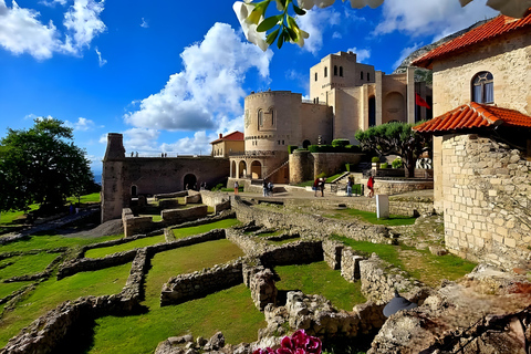 From Tirana/Golem/Durres: Kruja, Bazaar, Sari Salltik Tour Tour with pickup from Tirana