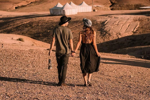 De Marrakech: Jantar ao pôr do sol no deserto de Agafay