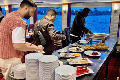 Cairo: Turquoise Prestige Nile Sunset Dinner & Show Cruise Including Transfer (Pickup & Drop-off)