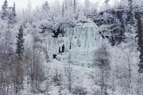 Rovaniemi: Zamarznięte wodospady kanionu Korouoma - wycieczka z przewodnikiem