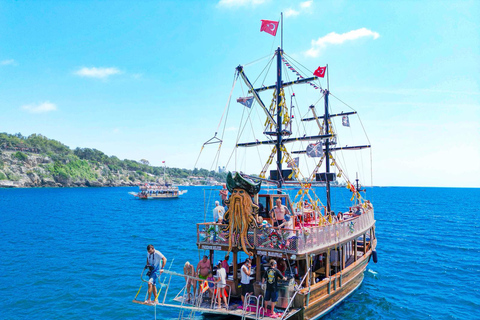 Antalya: Düden Waterfalls Boat Trip with Lunch & Drinks Snecic Boat Tour / with Hotel Transfer