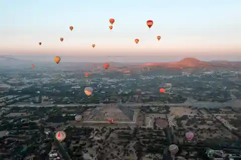 De CDMX: Passeio de balão de ar quente em Teotihuacan e excursões opcionais