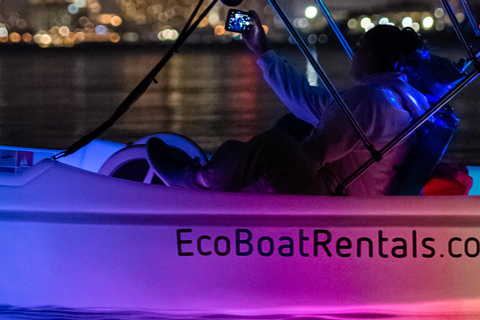 San Diego: Night date on Glow pedal Boat with Downtown views