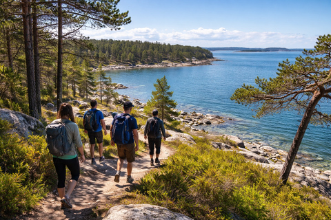 Stockholm Archipelago Hike with Boat Ride, Beach & Fika