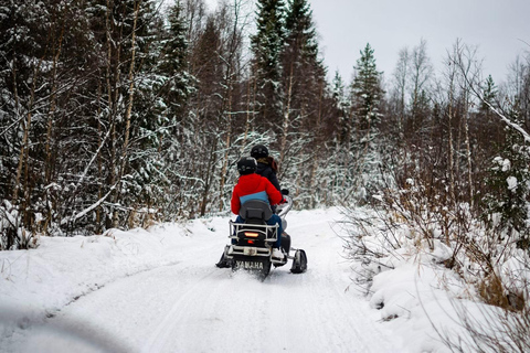 Rovaniemi: Guidad snöskotersafari i vildmarken och grillning