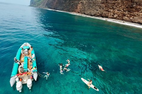 Waimea: Nā Pali Coast Zodiac Raft Sea Caves + Snorkel Nā Pali Coast Zodiac Raft Sea Caves + Snorkel Expedition