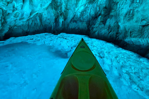 Cova dels Orguens : Exploration des grottes en kayak et en plongée avec masque et tuba