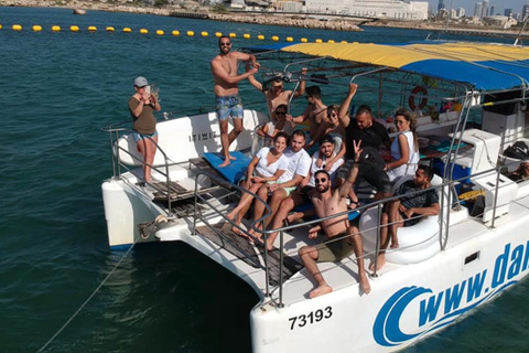 Tel Aviv: Skyline Boat Cruise med stopp för vattenaktiviteter