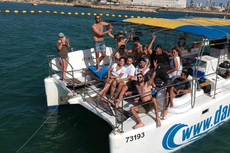 Tel Aviv: Skyline Boat Cruise med stopp för vattenaktiviteter