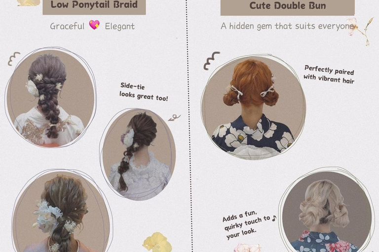 Kyoto: Gion Kiyomizudera Kimono Yukata Hairstyle& Photoshoot Kyoto Photo Session ONLY (1-Hour)