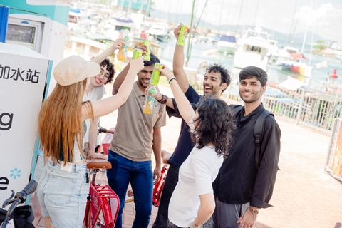 Victoria Harbour Shoreline Bike + Street Food Half-day Tour