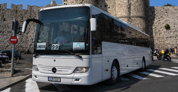 From Lindos: Rhodes Old Town trip with free time to explore