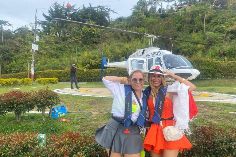 Private tour to Guatapé and Helicopter ride+Rock+Boat private tour to Guatapé and Helicopter ride+Rock+Boata