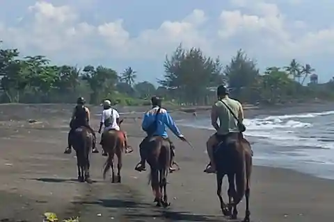 Bali : Esperienza di equitazione sulla spiaggia e cascata nascosta