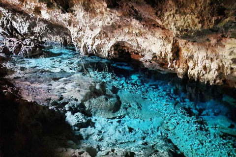 Grotte de Kuza, lagon bleu, étoiles de mer, rocher, équitation