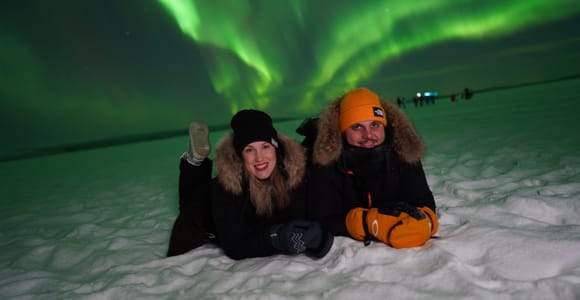 Rovaniemi: Private Guaranteed Northern Lights Hunt Road Trip