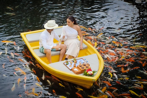 Ubud: Crucero fotográfico romántico privado con comida y bebidaMenú normal