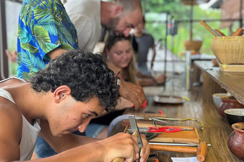 Ubud: Silver Jewelry Making Class with Pool Access